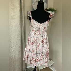 Altar'd State Rose and Cream Floral Midi Dress
